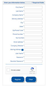 Shop Online User Name and Password Request